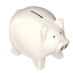 3d rendering illustration of a piggy bank money box