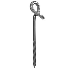 3d rendering illustration of a pigtail eye screw