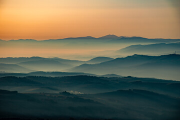 Fototapeta premium sunrise in mountains