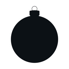 Silhouette of a Christmas ball. Vector illustration