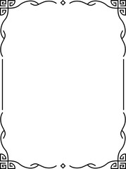 vector frames black on a white background