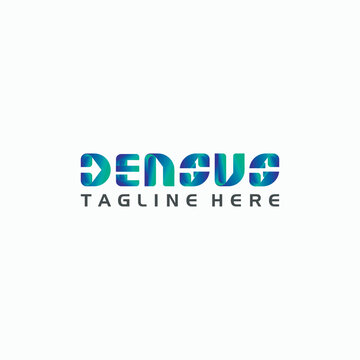 Creative alphabet font densus logo 