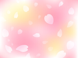 桜の花びらイメージ背景_ベクターイラスト