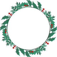 Christmas frame circle
