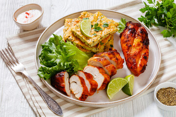chicken breast with lettuce and veggies casserole