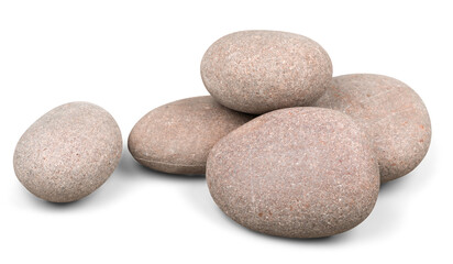 Fototapeta na wymiar Stack of the gray pebble stones