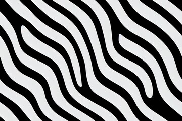 Seamless Diagonal Stripe Pattern. 2d illustrated Black and White Background