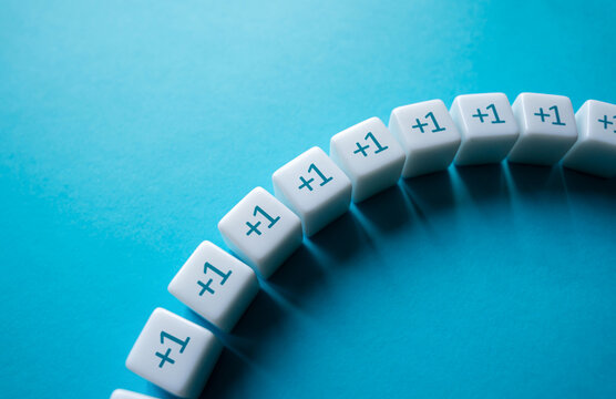 Sequence plus one. Add one more. Power in unity. Gain step by step. Arithmetic progression. Consistent addition, increase and growth. A series concept. Accumulation process. Skill development.