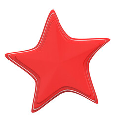 3d rendering illustration of a plastic star beach toy