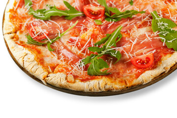 Pizza with Tomatoes, Cheese and Basil