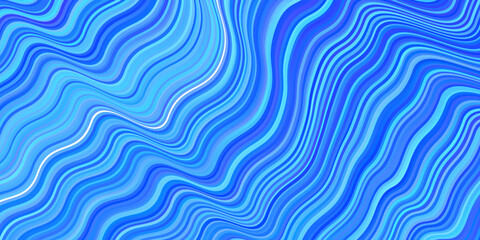 Light BLUE vector background with curved lines.