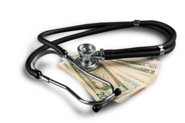 Stethoscope on Banknotes