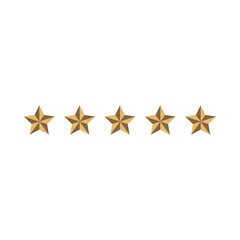 Gold Luxury Curve Star Rating 25