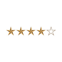 Gold Luxury Curve Star Rating 14