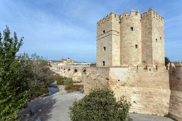 Fototapeta na wymiar The Calahorra Tower in Cordoba, Spain