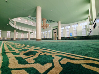 Sarajevo, Bosnia and Herzegovina, november 2nd 2022, Interior of King Fahd Mosque in Sarajevo