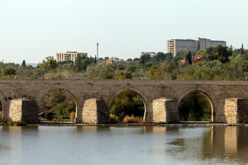 Fototapeta premium Guadalquivir river and the Roman bridge of Cordoba, Spain