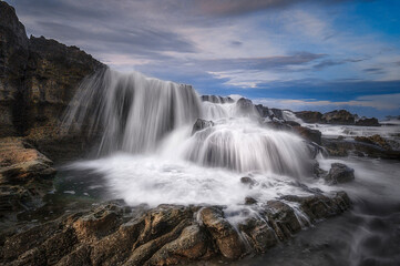 waterfall on the rock