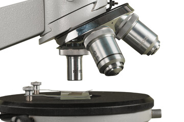 Closeup of Microscope Lenses