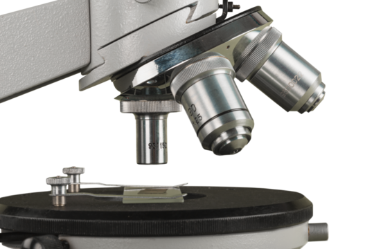 Closeup of Microscope Lenses