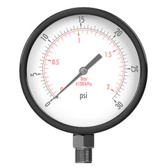 3d rendering illustration of a pressure gauge - obrazy, fototapety, plakaty