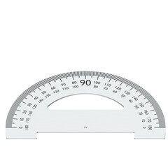 3d rendering illustration of a protractor