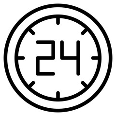 24 Hours Support Icon