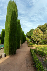 Garden of the Alcazar of the Christian Monarchs in Cordoba, Spain