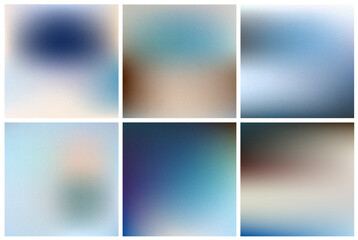 Fototapeta premium set of Blue Grey Silver White and Gold Christmas Grainy Gradient abstract backgrounds, Christmas inspired, holiday inspired