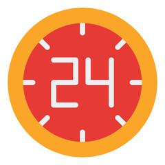 Fototapeta premium 24 Hours Support Icon