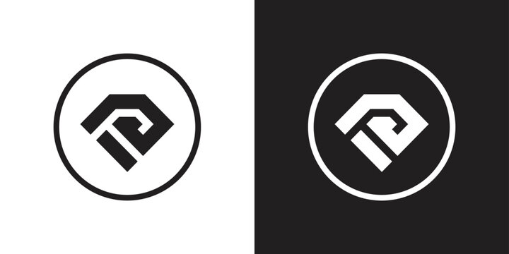 Initial letter ID diamond logo design template vector