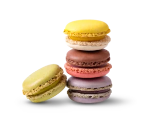 Selbstklebende Fototapeten macaroons isolated on transparent png © supamas