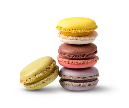 macaroons isolated on transparent png