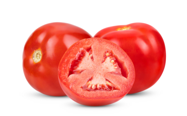 Fresh red tomato isolated on transparent png