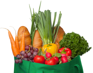 Bag full of groceries