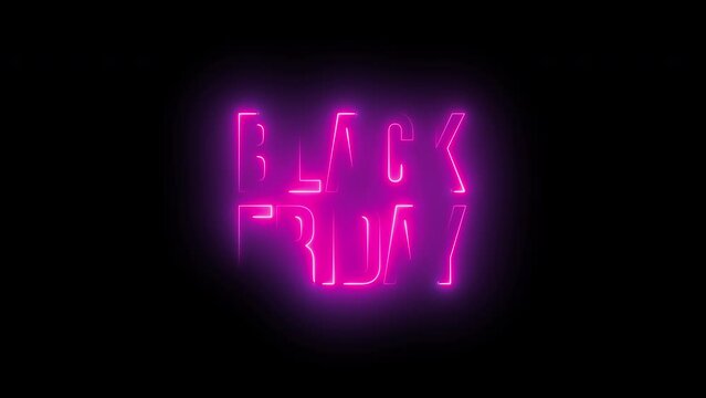 Black Friday sale neon glow light sign