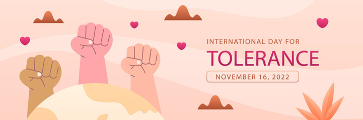 Flat international day for tolerance illustration