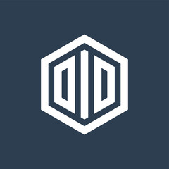 Creative letter OIO logo design, flat design style