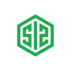 Creative letter SIS logo design, hexagon logo design