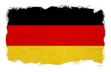 Abstract Germany flag with ink brush stroke effect