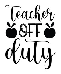 Teacher off duty svg