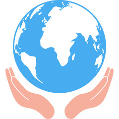 hands holding earth, world kindness day vector
