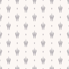 Ethnic white grey color wallpaper pattern. Vector small geometric ethnic abstract shape seamless pattern background. Use for fabric, textile, interior decoration elements, upholstery, wrapping.