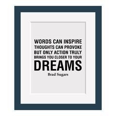 Frame icon, Quote of the day, Motivational quotes design illustration.