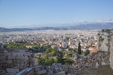 Beautiful view of Athens landscape, Greece