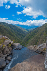 Windin falls, mountain river in the mountains