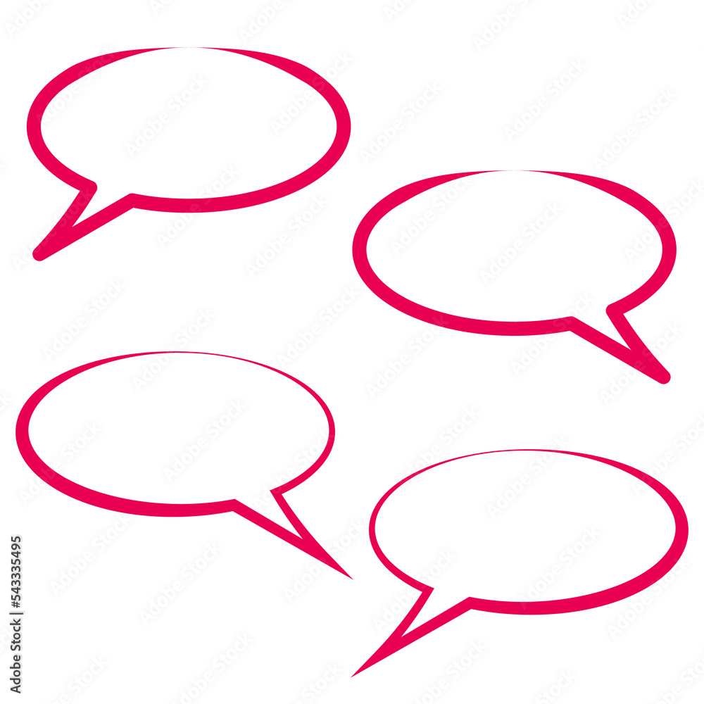 Poster modern message icons red. internet network concept. vector illustration. stock image.