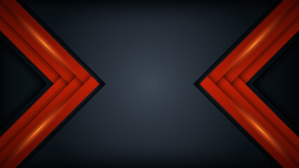 Red geometric shapes and black background