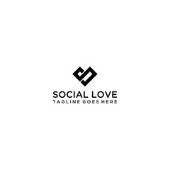 Letter S Love Logo Design, Brand Identity logos vector, modern logo