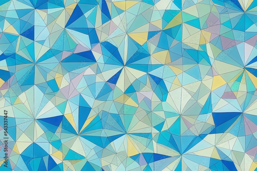 Poster seamless floral pattern. squares and triangles arranged in random order. network of rhombuses.